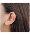 1Micron Gold Plated 10mm CZ Stone Ear Cuff EC-1150-GP